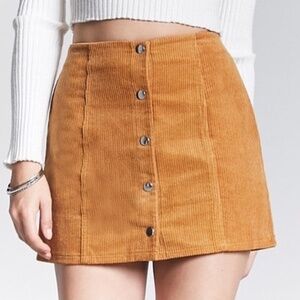 Forever 21 Corduroy Button-Front Skirt, size S